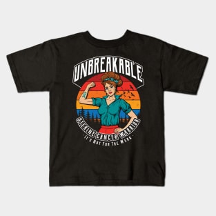 Unbreakable Uterine Cancer Warrior Kids T-Shirt